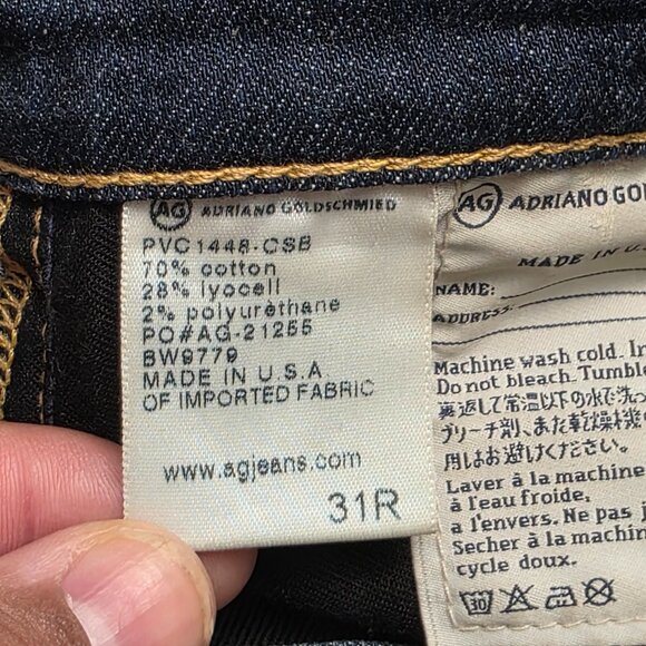 AG Adriano Goldschmied The Olivia Skinny Bootcut Jeans 31R Made in USA    -0313 - Picture 3 of 8